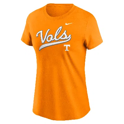 Nike Tennessee Athletic Prep Arch Local Script  Women's College T-shirt In Orange