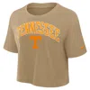 Nike Women's Tan Tennessee Volunteers Power Pursuit Athletic Prep Arch Performance Cropped T-shirt In Nude