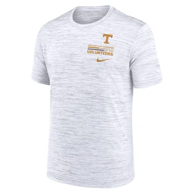 Nike Tennessee Campus Chest Stack Velocity  Men's Dri-fit College T-shirt In White