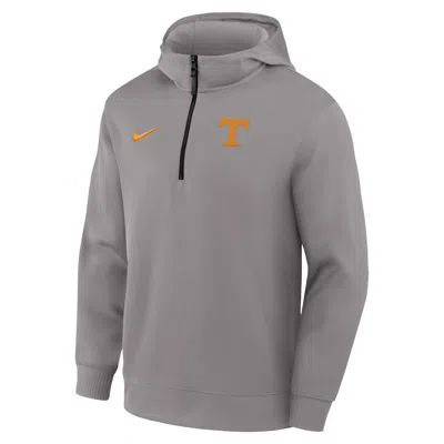 Nike Tennessee Coaches Premium Menâs  Men's Dri-fit College 1/4-zip Hoodie In Gray