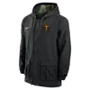 Nike Tennessee  Men's Full-snap Hooded Military Jacket In Black