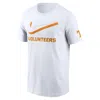 Nike White Tennessee Volunteers Primetime 2-hit Swoosh T-shirt In White