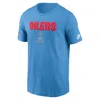 Nike Light Blue Tennessee Titans Alt Pack Onside Conversion Performance T-shirt In Blue