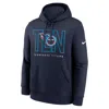 Nike Tennessee Titans Busted Play Club  Men's Nfl Pullover Hoodie In Blue