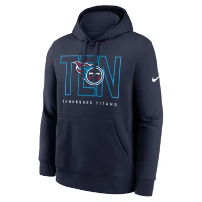 Nike Tennessee Titans Busted Play Club  Men's Nfl Pullover Hoodie In Blue