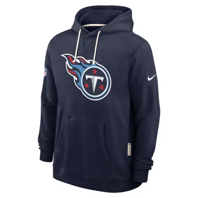 Nike Tennessee Titans Initial Home Sideline  Men's Dri-fit Nfl Pullover Hoodie In Blue