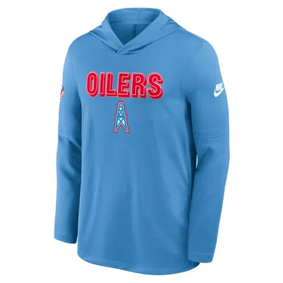 Nike Light Blue Tennessee Titans Oilers Throwback Alt Pack Performance Long Sleeve Hoodie T-shirt