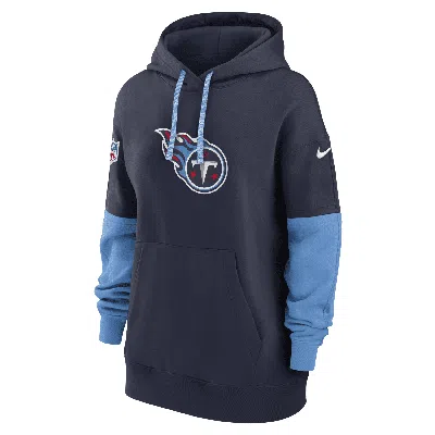 Nike Tennessee Titans Sideline Essential  Women's Nfl Pullover Hoodie In Blue