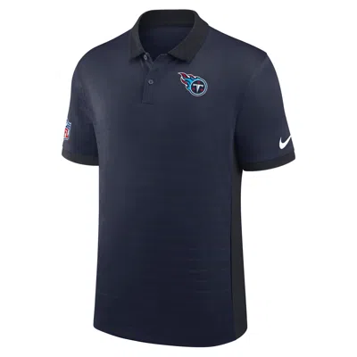 Nike Tennessee Titans Sideline Victory Stripe  Men's Dri-fit Nfl Polo In Blue