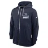 Nike Tennessee Titans Utility Player Sideline  Men's Dri-fit Nfl Full-zip Hoodie In Blue