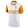 Nike Men's White Tennessee Volunteers Primetime Campus Vapor Performance Polo In White,tennessee Orange