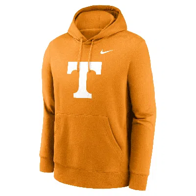 Nike Tennessee Volunteers Primetime Evergreen Club Primary Logo  Men's College Pullover Hoodie In Orange