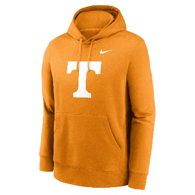 Nike Tennessee Volunteers Primetime Evergreen Club Primary Logo  Men's College Pullover Hoodie In Tennessee Orange