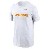 Nike Tennessee Volunteers Primetime Wordmark  Men's College T-shirt In White