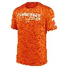 Nike Tennessee Volunteers Velocity Baseball Wordmark Stack  Men's Dri-fit College T-shirt In Orange