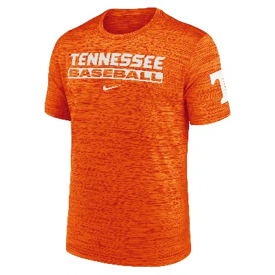 Nike Tennessee Volunteers Velocity Baseball Wordmark Stack  Men's Dri-fit College T-shirt In Orange