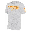 Nike Ash Tennessee Volunteers Velocity Baseball Wordmark Stack Performance T-shirt In White