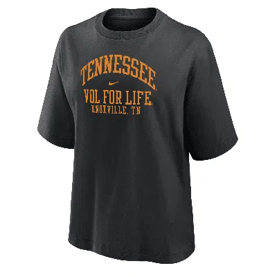 Nike Tennessee  Women's College Boxy T-shirt In Black