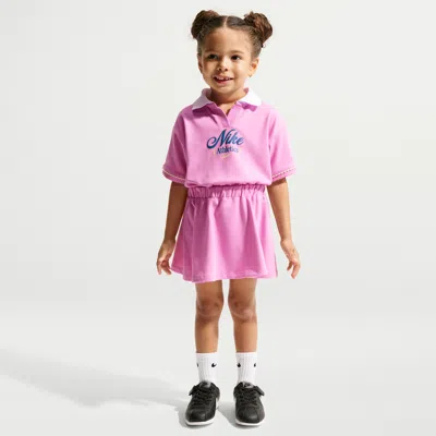 Nike Babies' Tennis Lifestyle Toddler Short-sleeve Dress In Pink