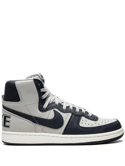 Nike Comme Des Garcons Homme Plus Two-tone Leather Terminator Hig In Multi