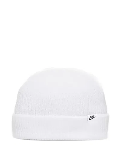 Nike Terra Ribbed Beanie Hat In White