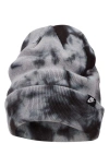 Nike Terra Tie Dye Cuff Cotton Rib Beanie In Gray