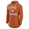 Nike Burnt Orange Texas Longhorns Classic Arch Tri-blend Long Sleeve Hoodie T-shirt In Orange
