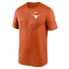 Nike Texas Orange Texas Longhorns Campus Shadow Legend Performance T-shirt In Brown