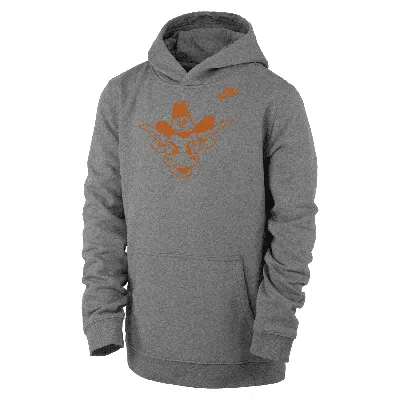 Nike Texas Club Fleece Big Kids' (boys')  College Pullover Hoodie In Grey