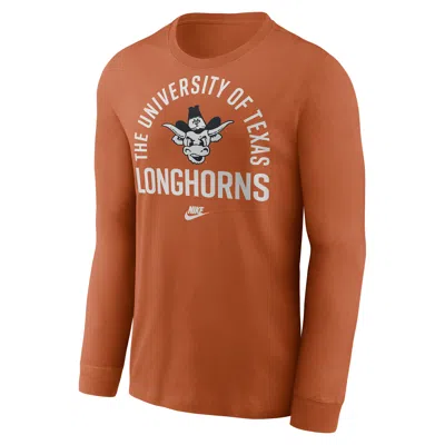 Nike Texas Legacy Arched Logo  Men's College Long-sleeve T-shirt In Orange