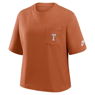 Nike Texas Legacy Pocket Boxy  Women's College T-shirt In Orange