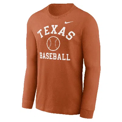 Nike Texas Longhorns Baseball Arch  Men's College Long-sleeve T-shirt In Orange