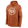Nike Men's Texas Orange Texas Longhorns Basketball Icon Club Fleece Pullover Hoodie