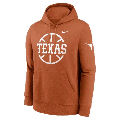 Nike Men's Texas Orange Texas Longhorns Basketball Icon Club Fleece Pullover Hoodie