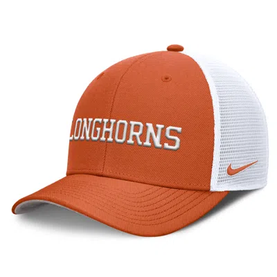 Nike Texas Longhorns Dugout Coaches Rise  Men's Dri-fit College Trucker Adjustable Hat In Orange