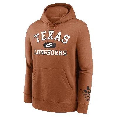 Nike Texas Longhorns Legacy Club Foundational  Men's College Pullover Hoodie In Orange