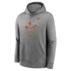 Nike Texas Longhorns Legacy Club Primary Logo  Men's College Pullover Hoodie In Grey