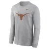 Nike Texas Longhorns Primary Logo  Men's College Long-sleeve T-shirt In Grey