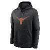 Nike Texas Longhorns Primetime Evergreen Club Primary Logo  Men's College Pullover Hoodie In Black