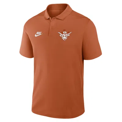 Nike Texas Longhorns Primetime Victory Legacy Vault Logo  Men's Dri-fit College Polo In Orange