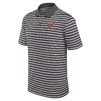 Nike Texas Longhorns Primetime Victory Striped  Men's Dri-fit College Polo In Grey