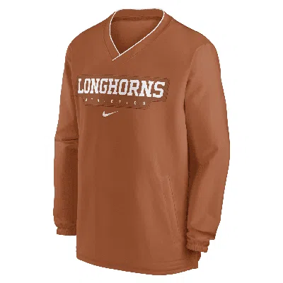 Nike Texas Longhorns Sideline  Men's College Long-sleeve Windshirt In Orange