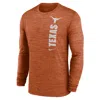 Nike Men's Texas Orange Texas Longhorns 2024 Sideline Velocity Performance Long Sleeve T-shirt