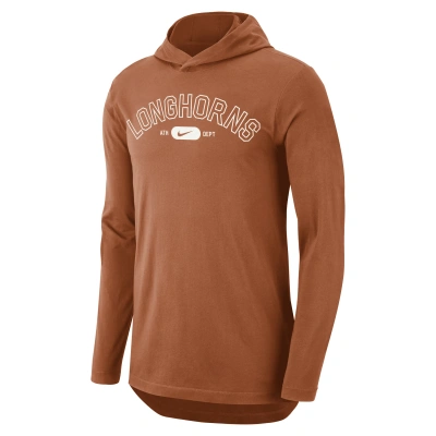 Nike Texas  Men's Dri-fit College Hooded T-shirt In Orange