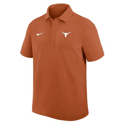 Nike Texas  Men's Dri-fit College Polo In Brown
