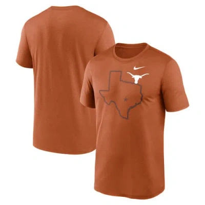 Nike Texas Orange Texas Longhorns Campus Shadow Legend Performance T-shirt In Brown