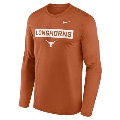 NIKE TEXAS PRIMETIME LEGEND 2-HIT  MEN'S DRI-FIT COLLEGE LONG-SLEEVE T-SHIRT,1015864979