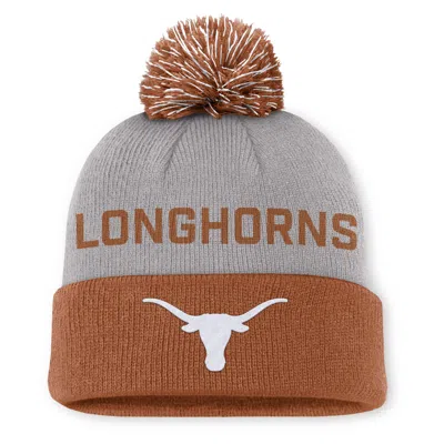 NIKE TEXAS PRIMETIME PEAK  MEN'S COLLEGE CUFFED POM BEANIE,1015911769