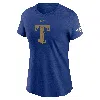 Nike Texas Rangers 2023 World Series Champions Gold Logo  Women's Mlb T-shirt In Blue