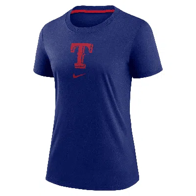 Nike Texas Rangers Authentic Collection Early Work  Women's Mlb T-shirt In Blue
